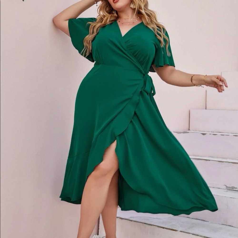 Boho plus size wrap dress - Picture 11 of 16